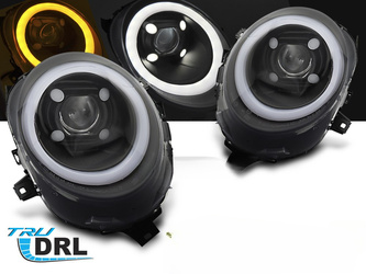 Lampy Reflektory TUBE LIGHT Black LED DRL do MINI Cooper F55 / F56 / F57 2014–2017