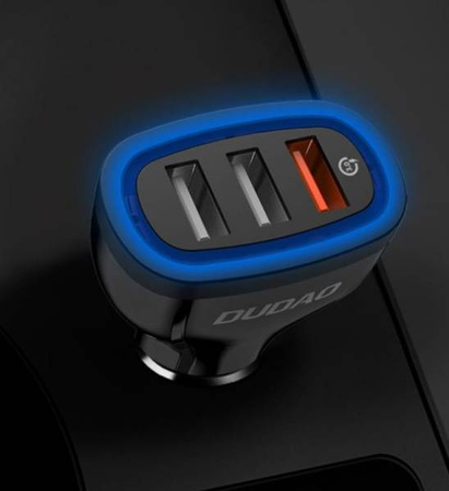 Ładowarka DUDAO QC 3.0 18W 3x USB, czarna