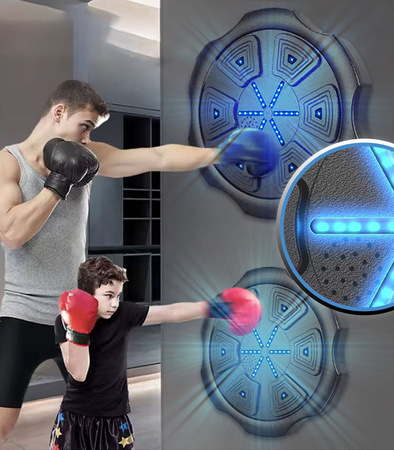 TABLICA BOKSERSKA INTELIGENTNA TRENINGOWA ŚCIENNA ELEKTONICZNA TRENAŻER MUZYKA BLUETOOTH DO TRENINGU ĆWICZEŃ BOKSU