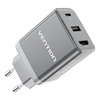 Ładowarka sieciowa Vention FJAH0-EU USB(C+A)+HDMI GaN (60W/5W/4K@60Hz) (szara)