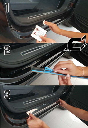 Progi STANDARD BMW seria 7 F01 Sedan 4 2008-2015 - Satin Black
