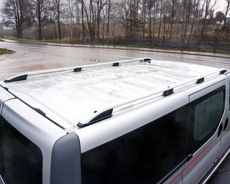 Relingi dachowe Volkswagen Multivan VI T6 L2 | LWB 2015-2019 Srebrny LONG
