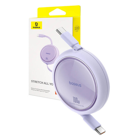 Kabel USB-C do USB-C Baseus Free2Draw, PD, 100W, 1m (fioletowy)
