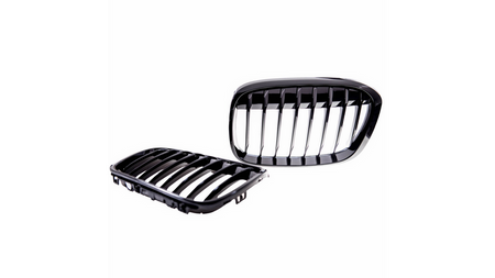 Grill sportowy pojedyncze żeberka Gloss Black BMW X1 F48 przed liftem 2015-2019