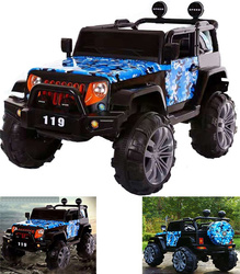 JEEP NA AKUMULATOR AUTO 6 SILNIKÓW J19G 4x4 BUJAK PANEL MP3