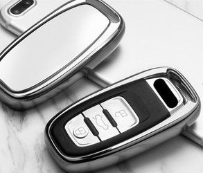 POKROWIEC NA KLUCZYK DO AUDI KEYLESS SREBRNY