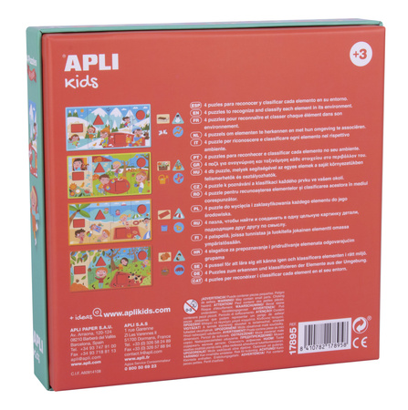 Puzzle 4 układanki Apli Kids - Cztery pory roku 3+