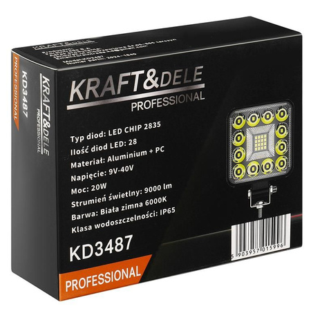 Lampa robocza zewnętrzna mini LED KD3487 40W
