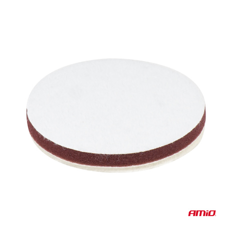 Pad polerski wełniany futro polerskie hard twardy na rzep 125 mm AMiO-03706
