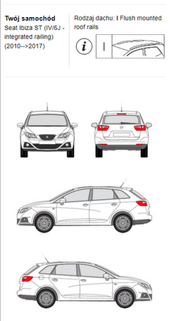 Bagażnik dachowy CRUZ AIRO FUSE DARK Seat Ibiza ST IV