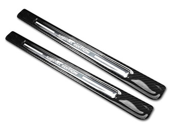 Uniwersalne nakładki ochronne na progi Carbon Fiber + Aluminium