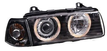 Reflektory przednie BMW E36 BLACK Coupe / Cabrio