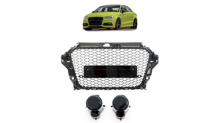 Grill sportowy Gloss Black AUDI A3 przed liftem 2012-2016