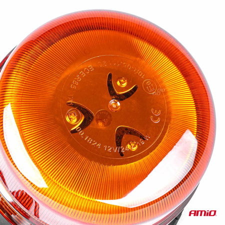 Lampa ostrzegawcza błyskowa kogut 39 LED magnes R65 R10 12V 24V WAR11M AMIO-01500