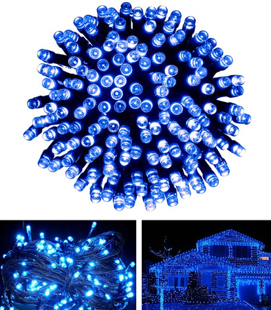 LAMPKI CHOINKOWE 300 LED ZEWNĘTRZNE WEWNĘTRZNE 50M OŚWIETLENIE ŚWIĄTECZNE