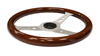 Kierownica 350mm Drewno Silver