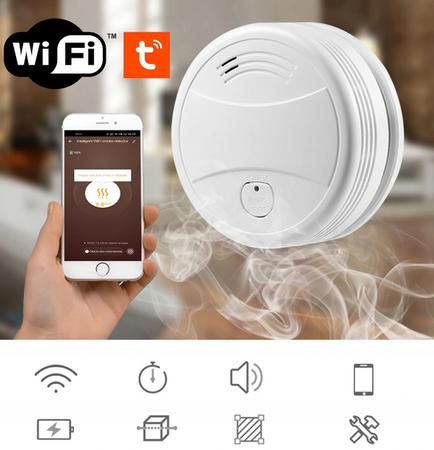 Czujnik detektor DYMU Bezprzewodowy TUYA WIFI