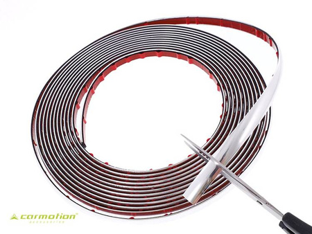 Listwa dekoracyjna, chrom, 12 mm x 8 m (58990)