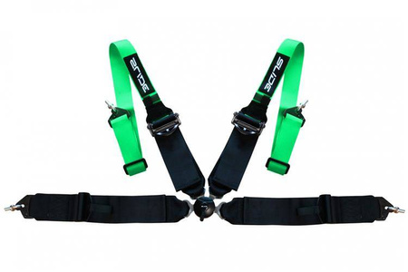 Pasy sportowe SLIDE Quick 4p 2"+3" Green-Black
