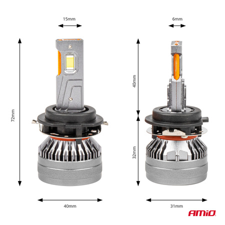 Żarówki samochodowe LED seria HP Full Canbus H7-6 6500K AMIO-03676