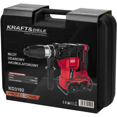 Młot udarowy akumulatorowy 42V 10J BEZSZCZOTKOWY 2 x 4Ah KD3192