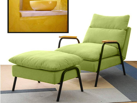 FOTEL Z PODNÓŻKIEM OSLO ROZKŁADANY REGULOWANY LEŻANKA Z PODUSZKAMI