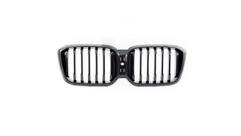 Grill sportowy pojedyncze żeberka Gloss Black BMW X3 G01 F97 X4 G02 F98 Facelift 2021-obecnie