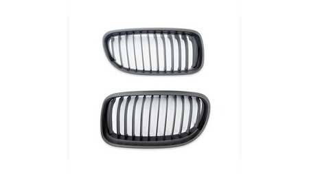 Grill sportowy pojedyncze żeberka Matt Black  BMW 3 (E90) Sedan (E91) Touring Facelift 2008-2011