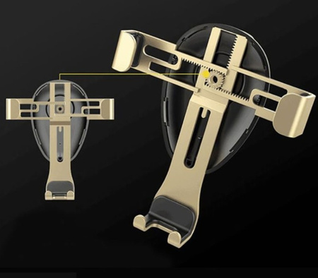 UCHWYT NA TELEFON DO SAMOCHODU NA KRATKE GRAWITACYJNY ZŁOTY