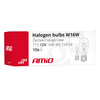 Żarówki halogenowe W16W T15 16W W2.1x9.5d 12V 10 szt. (E4) AMIO-02549