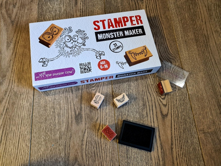 Zestaw drewnianych stempelków The Purple Cow - Potwory
