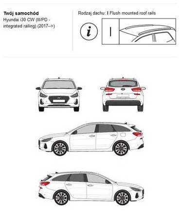 Bagażnik dachowy CRUZ AIRO FUSE Hyundai i30 CW