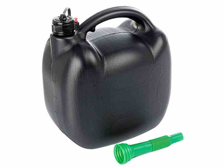 Kanister plastikowy na paliwo, 10L, owalny, czarny