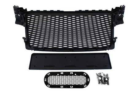 GRILL AUDI A4 B8 RS-STYLE MATT BLACK (08-12) PDC