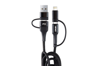 Kabel USB USB-C 3w1 iphone Lightning USB USB-C 1m UC-15 AMIO-02547