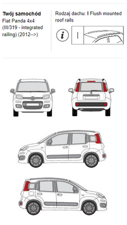 Bagażnik dachowy CRUZ AIRO FUSE DARK Fiat Panda 2012