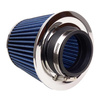 Filtr powietrza stożkowy uniwersalny niebieski + 3 adaptery AMIO-02458