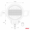 Lampa robocza szperacz halogen LED AWL14 12V 24V AMIO-02428