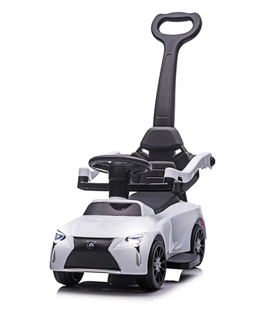 JEŹDZIK PCHACZ POJAZD BIAŁY PODNÓŻEK PEDAŁ GAZU DŹWIĘKI UCHWYT NA BATERIE DO ZABAWY JAZDY DLA DZIECI