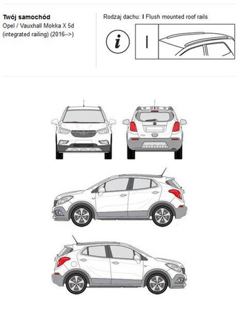 Bagażnik dachowy CRUZ AIRO FIX Mokka Mokka X Trax
