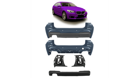 Tylny zderzak sport PDC zestaw z dyfuzorem BMW 5 F07 przed liftem 2009-2013