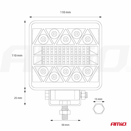 Lampa robocza halogen LED szperacz AWL15 26LED 12V 24V AMIO-02429