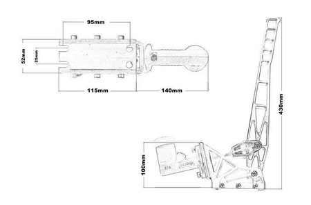 Hamulec ręczny hydrauliczny ZBIORNICZEK OBP DRIFT