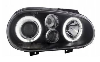 Reflektory lampy przednie VW Golf IV BLACK RINGI
