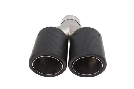 Końcówka tłumika 89mmx2 wejście 63mm Carbon Mat