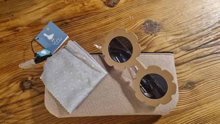 Okulary przeciwsłoneczne FOLLOW the duck Craspedia - Flora White 3-8 lat