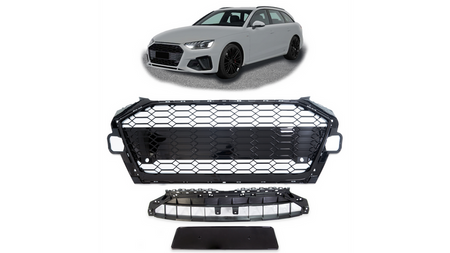 Grill sportowy Gloss Black AUDI A4 B9 Facelift 2019-2023