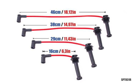 Przewody zapłonowe PowerTEC FORD FIESTA FOCUS FUSION MONDEO 98-04 Czerwone