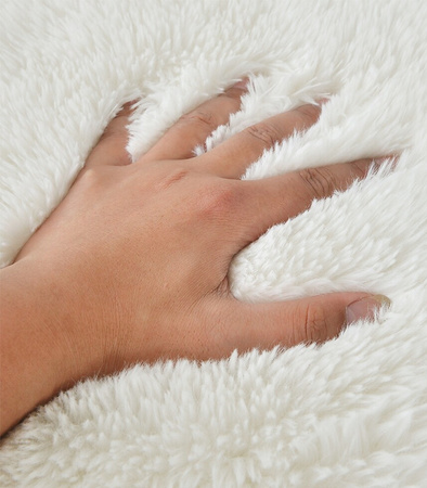 KOC ELEKTRYCZNY GRZEJĄCY Z PILOTEM PUSZYSTY MIĘKKI 180 X 160 BEŻOWY DWUOSOBOWY Z TIMEREM