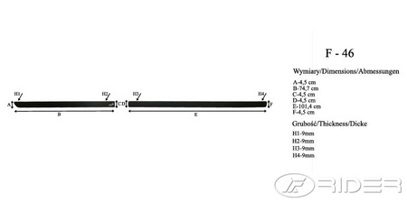 Skoda Rapid sedan listwy boczne